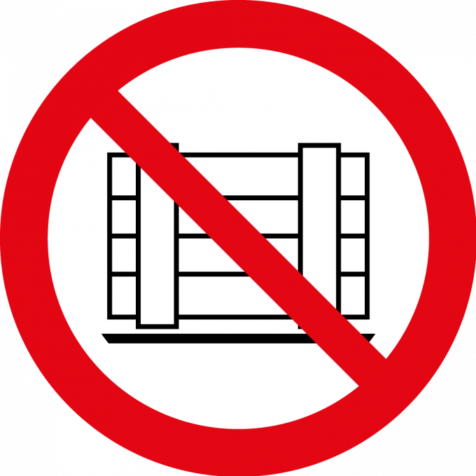 ISO7010 P023 ADH 25mm Blockeras ej-0