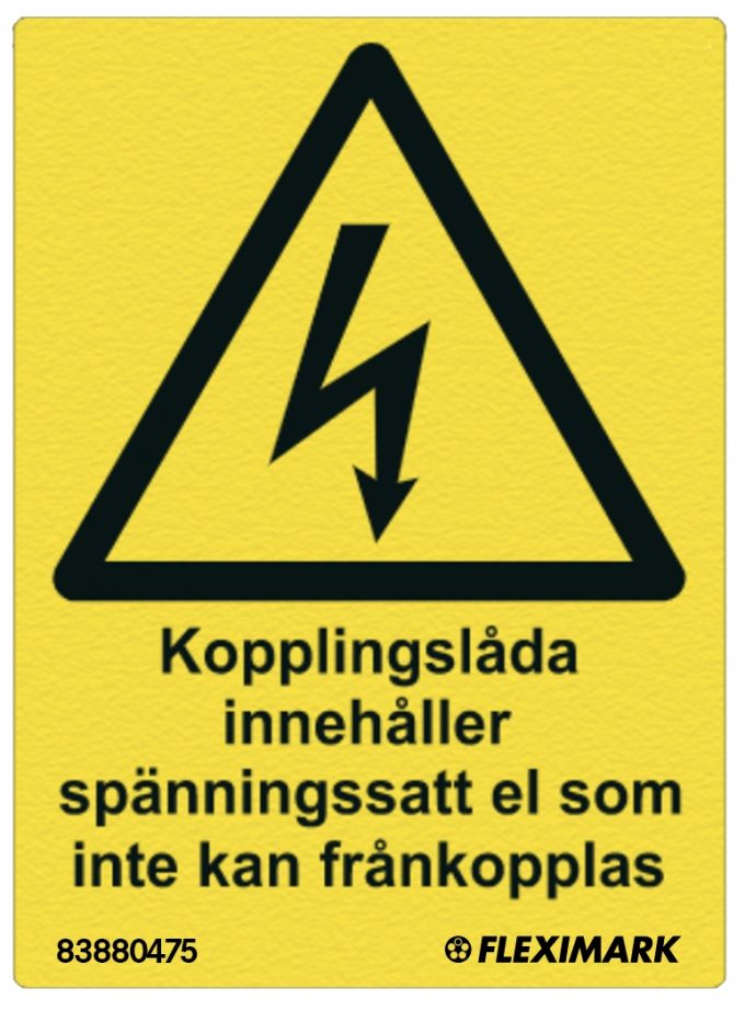 Spänningssatt 52x75 dekal YE -0